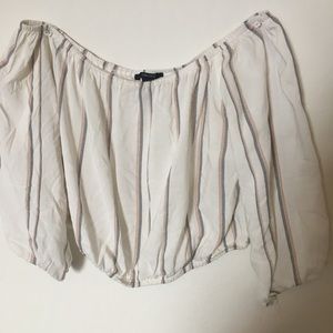 over the shoulder flowy crop